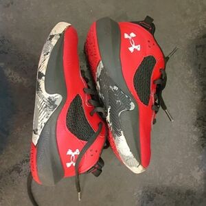 Under Armour Kids Red and Black Shoes